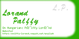 lorand palffy business card